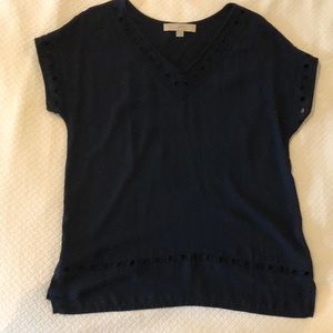 Loft Navy Top